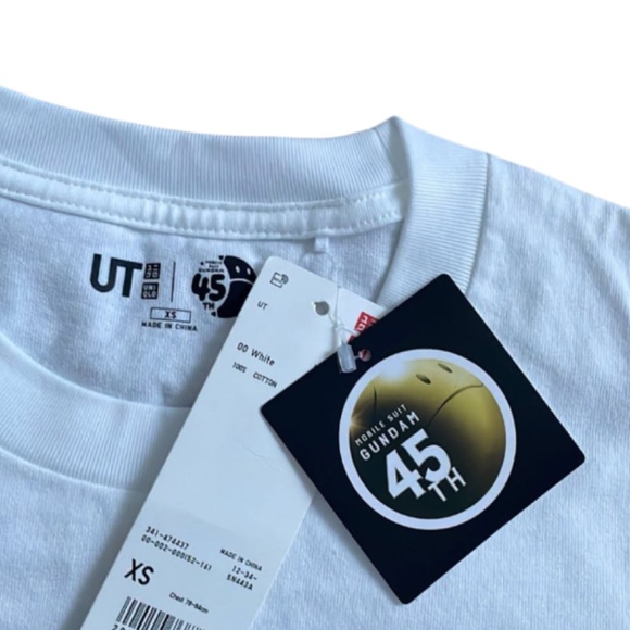 GUNDAM 45th Anniversary X Uniqlo Witch of Mercury White Printed T-Shirt Size XS - Picture 5 of 10